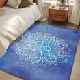 thumbnail image 4 of 3'x5' Area Rugs, Boho Flowers Indoor Outdoor Area Rug for Living Room Bedroom, Blue Floral Bohemian Vintage Country Washable Bathroom Rugs Kitchen Floor Carpet Mats Home Decor Aesthetic, 4 of 8