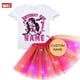 thumbnail image 2 of Conjunto de tutú y vestido para cumpleaños de niñas, traje de fiesta de cumpleaños de Monster High Boll, vestido ligero para fiesta de niñas, falda de 5 años, manga larga, 2 of 5
