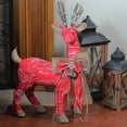 thumbnail image 3 of Northlight Reindeer with Burlap Bow Christmas Decoration - 24" - Red and Brown, 3 of 3