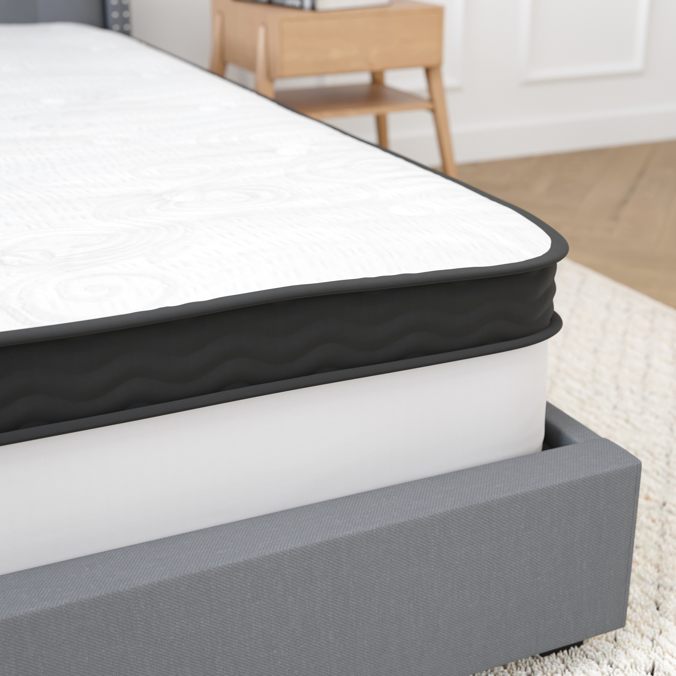 Merrick Lane 12" Hybrid Mattress Pocket Spring and Memory Foam, Full