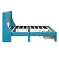 thumbnail image 4 of SESSLIFE Upholstered Platform Bed, Full Bed with a Storage Drawer, Blue Full Bed Frame, Storage Platform Bed Frames, Hold 600 LBS, No Box Spring Needed, Easy Assembly, 4 of 9