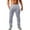 Gray, variant on Casual Mens Loose Fit Linen Pants Straight-Legs Elastic Waist trousers