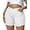 White, variant on Gocolloa Womens Plus Size Jean Shorts Stretchy Solid Color High Waisted Summer Casual 5.5" Denim Shorts Gray 22W