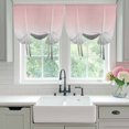 thumbnail image 5 of Gradient Pink Grey, Tie Up Curtains for Small Windows,Adjustable Rod Pocket Valance 45 Inch Short, Modern Abstract Color Ombré Art Window Treatment Balloon Roman Blind Shade, 34" x 45", 5 of 9