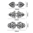 thumbnail image 6 of Joernso 3 Pcs Shawl Collar Clip Buttons Retro Design Sweater Cardigan Clips Electroplated 3 Styles Shawl Closures Buckles Clothes DIY Supplies, 6 of 8