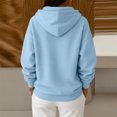 thumbnail image 4 of Womens Oversized Hoodies Sweatshirts Fall Long Sleeve Kangaroo Pocket Drop Shoulder Sweater M, 4 of 6
