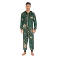 thumbnail image 3 of FORMRS Onesies Pajama for Adults Unisex Hoodie Winter Jumpsuit One Piece Sleepwear, Sizes S-2XL, Tiger and Peacock Pattern, 3 of 7