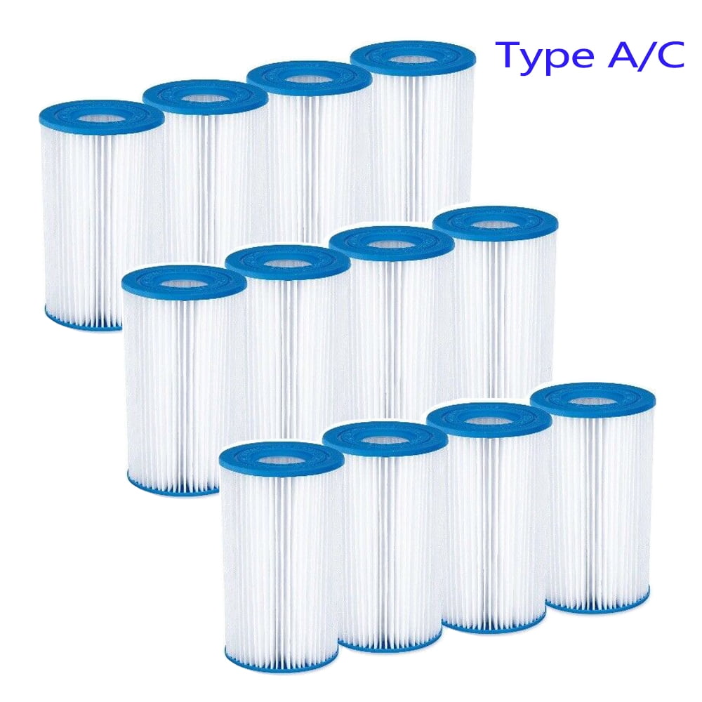 12 Packs Summer Waves Polygroup 4"x8" Type A/C Swimming Pool Filter