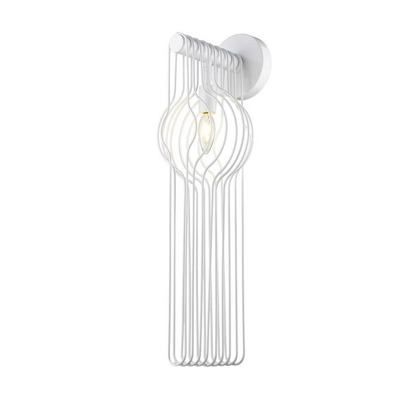 Z-Lite Contour 25" Modern Steel Wall Sconce in Glossy White