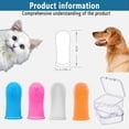 thumbnail image 2 of Paquete de 4 cepillos de dientes para perros, kit de cepillo de dientes de dedo, cerdas totalmente envueltas, fácil limpieza dental, cuidado dental para cachorros, gatos y mascotas pequeñas., 2 of 5