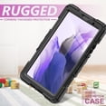 thumbnail image 3 of Timoom Samsung Galaxy Tab A7 Lite Case 8.7 inch 2021(SM-T220/T225), with Screen Protector Pencil Holder Kids Shockproof Rugged Silicone Cover 360 Stand Hand Strap for Galaxy Tablet A7 Lite,Black, 3 of 7