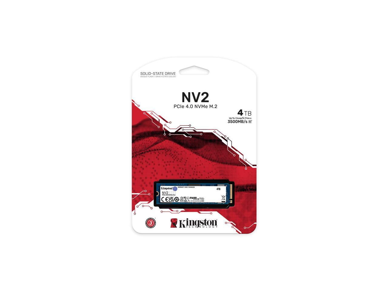 内蔵型SSD Kingston NV2 4TB SSD PCIe 4.0 NVMe M.2 Kingston NV2 4TB SSD PCIe4.0x4 NVMe M.2 2280 SNV2S/4000G Solid