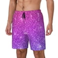 thumbnail image 2 of Haiem Pink Purple Glitter Men'S Quick-Dry Swim Trunks: Comfortable Beach Shorts With Mesh Lining And Pockets - Ideal For Swimming And Sunbathing 3x-Large, 2 of 9