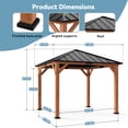 thumbnail image 2 of Modern Shade Tranquil Grove 10'×10' Wood Grill Gazebo Galvanized Steel Roof, Mosquito Netting, Curtains & Hooks for Garden/Backyard, 2 of 7
