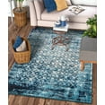 thumbnail image 7 of Well Woven Cheshire Blue Moroccan Lattice Vintage Modern Casual Traditional Trellis 5x7 (5'3" x 7'3") Area Rug Thick Soft Plush Shed Free, 7 of 7
