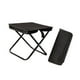 thumbnail image 3 of Taburete de camping, asiento compacto, silla plegable, reposapiés, silla portátil, mini plegable Negro Grande, 3 of 9