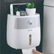 thumbnail image 1 of Dispensador de papel higiénico montado en la pared Caja de papel higiénico Caja de almacenamiento automático con cajón Sin perforación Soporte de papel impermeable a prueba de polvo Material ABS Jormftte LN-1625, 1 of 5
