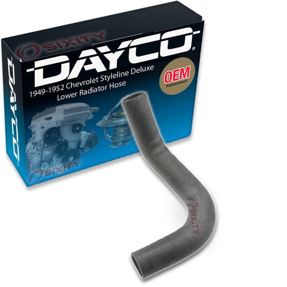 Dayco Lower Radiator Coolant Hose compatible with Chevrolet Styleline Deluxe 3.5L 3.8L 3.9L L6 1949-1952
