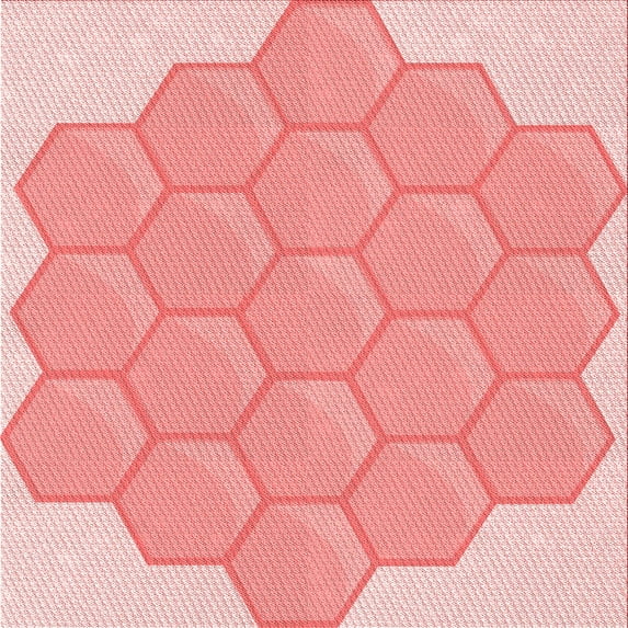 Ahgly Company Machine Washable Indoor Square Transitional Flamingo Pink Area Rugs, 7' Square