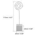 thumbnail image 2 of Unique Bargains Resin Cube Base Picture Card Holder, 3 Pack Circle Shape Table Stand Holder for Party Displaying, Silver Tone, 2 of 5