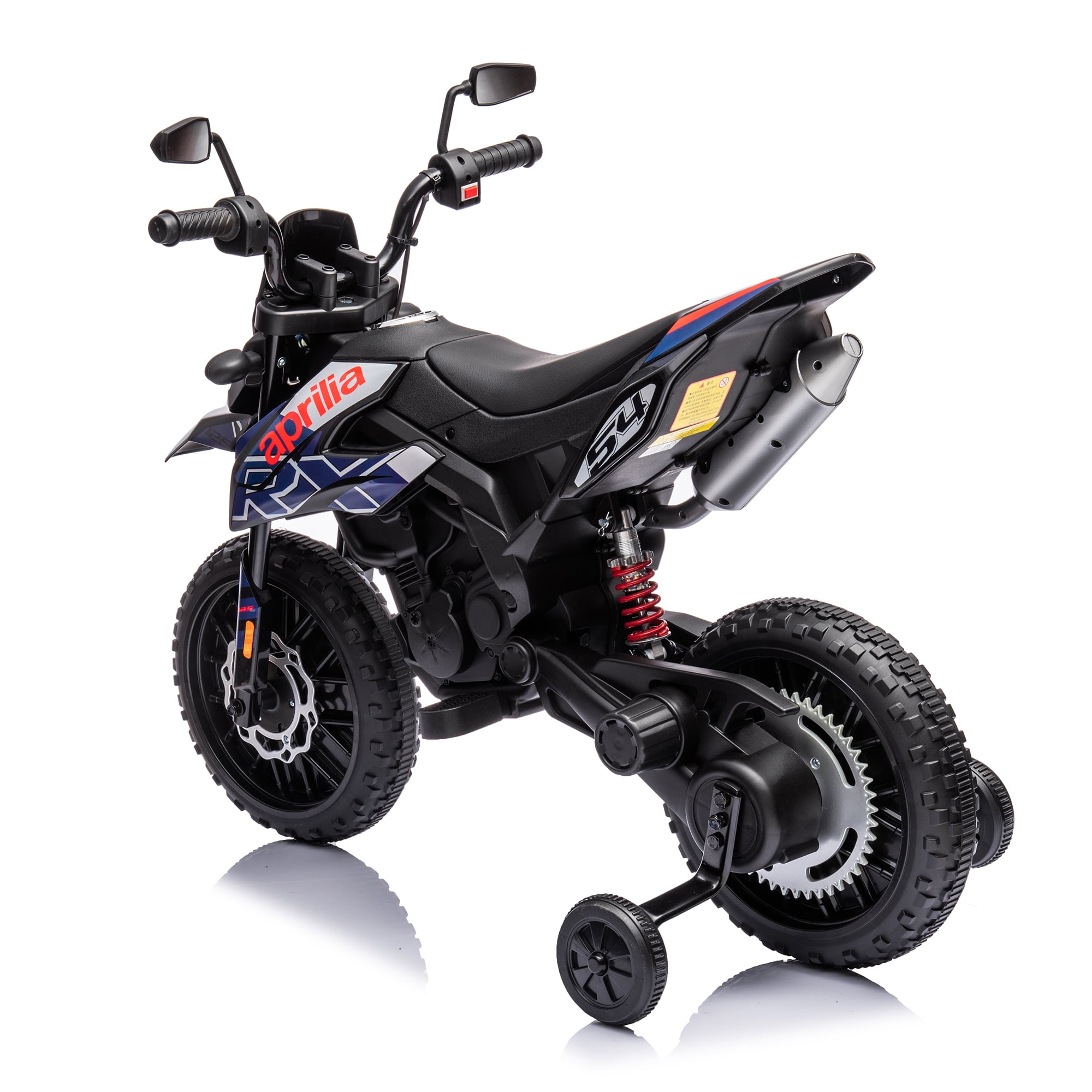HNH 12V Electric Kid Dirt Bike for Boys, Battery Powered Motorcycle for Kids, Off Road Motorbike Toy 4Mph-Blue