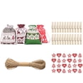 thumbnail image 1 of SUNSIOM Christmas Candy Bag Set Hanging Drawstring Gift Bags Treat Bags with Rope and Tag/Stickers, 1 of 6