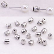 Techinal 10Pcs Secure Earring Lock Earring Back Ear Studs Nuts Replacement Earring Posts