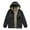 Black, variant on IYTR Fashion Warm Short Jackets Coats with Pocket Zipper Hooded Neck Solid Color Mens Winter Jacket Long Sleeve Jacket Black XXXL
