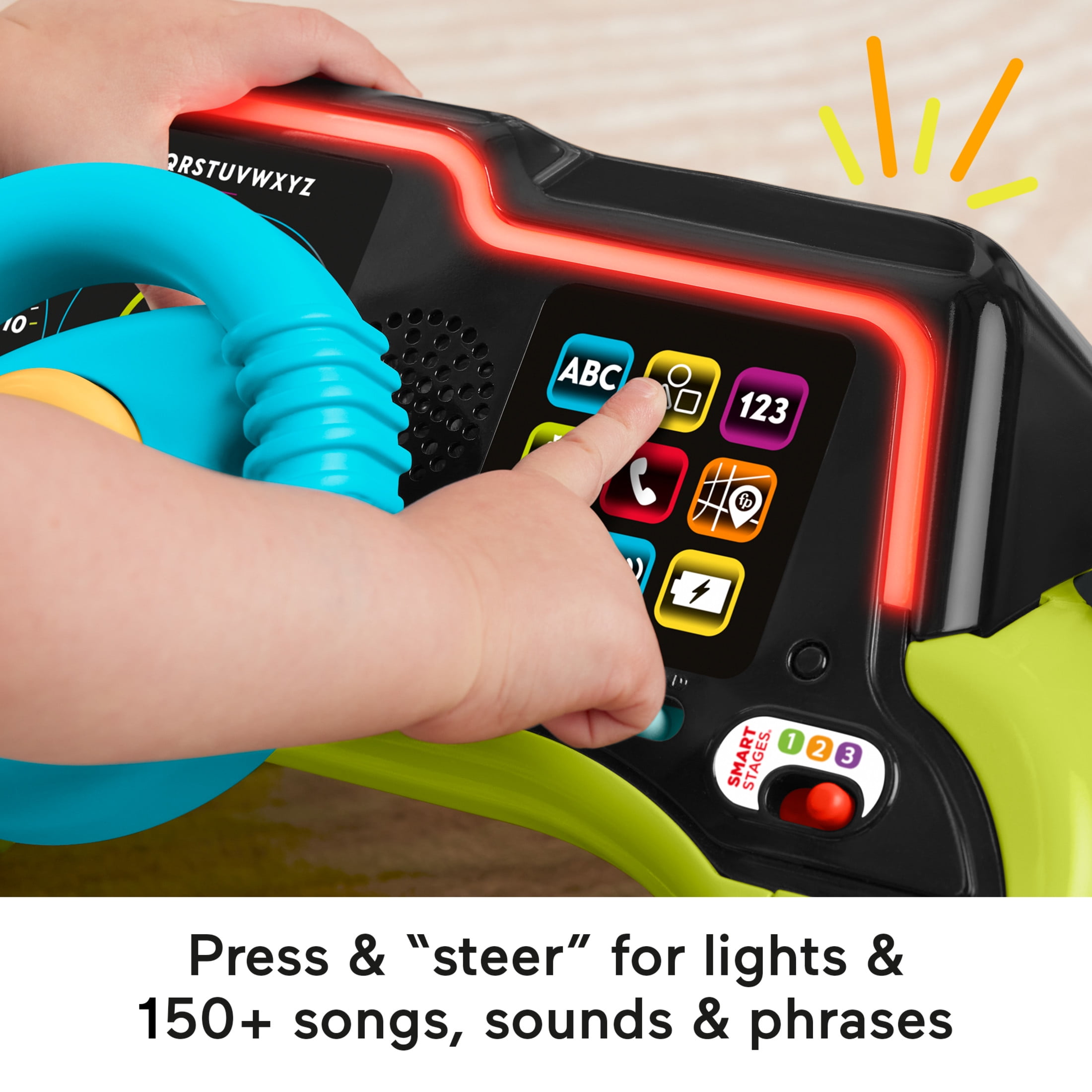 Fisher-Price Laugh & Learn Sit & Steer Driver Learning Toy for Infants & Toddlers