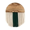 thumbnail image 2 of 12 Inch Boho Fringed Wall Hanging Decor Semi-round Wood Fringed Wall Decor, for Living Room Bedroom Decorated, 2 of 4