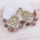thumbnail image 5 of Nuevos pendientes de clip bohemios para mujer, pendientes con borlas de flores y diamantes de imitación de colores, E1498 C blanco AB BK, 5 of 5