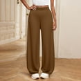 thumbnail image 2 of ameIAEA Girls High Waisted Wide Leg Pants Kids Solid Color Casual Long Trousers for 5-13 Years, 2 of 6