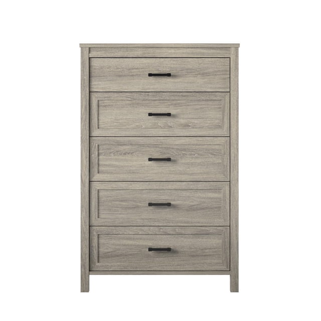 Commode à 5 tiroirs Beaumont d’Ameriwood Home, chêne noir