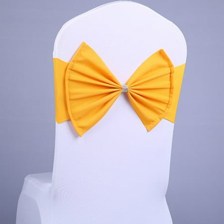 

Promotion Clearance! 10pcs Chair Ribbons Bows Satin Wedding Chair Bows for Christmas New Year Birthday Decor E