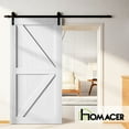 thumbnail image 2 of Homacer 5-in-1 Design 60'' W x 80'' H x 1-3/8'' D Solid Wood Barn Door, Finished and Unassembled, with Pre-drilled Holes for Easy Assemble and Pre-routed Groove, Interior Only (White), 2 of 7