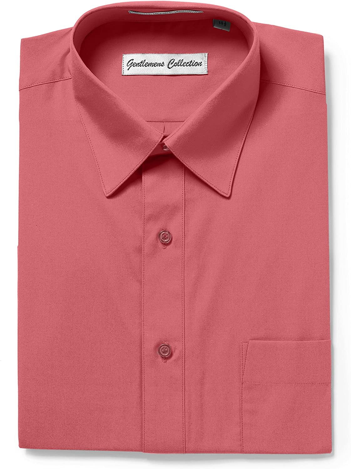 Gentlemens Collection Mens Short Sleeve Classic Fit Easy Care Dress