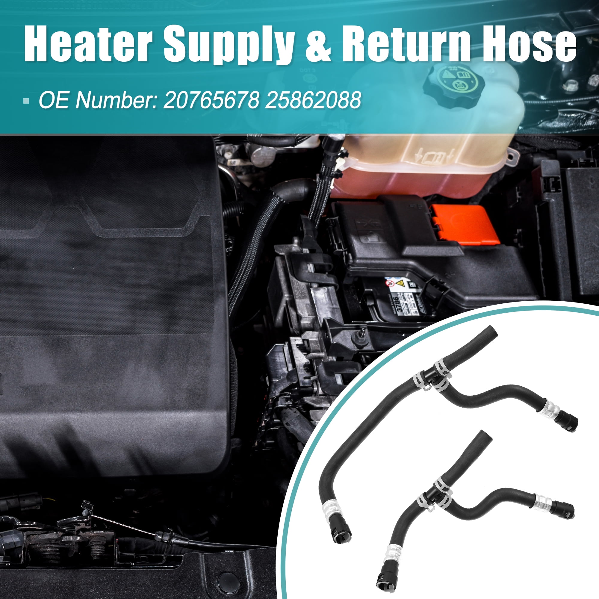 Unique Bargains HVAC Heater Supply And Return Hose for Buick for Enclave for Chevrolet