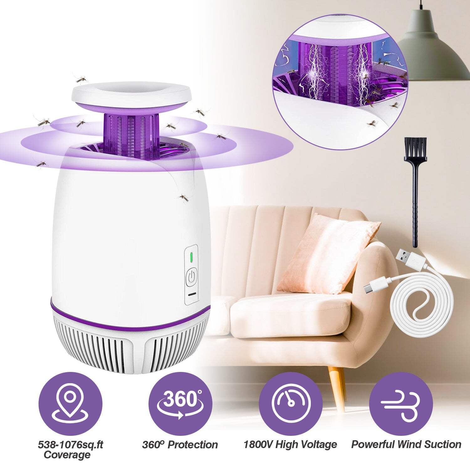 Electric Fly Zapper for Indoor Use