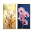 thumbnail image 2 of Designart "Delicate Spring Blossoming in Meadows" Feathers Framed Wall Art Set Of 2 - Modern White Framed Wall Art Set Of 2, 2 of 6