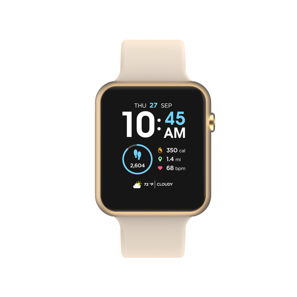 EGIZO TRS Smart Fit 3.5号 30g iTech Fusion 3 Unisex Adult Rectangular Smart Watch, Beige