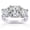 Cushion, variant on Houston Diamond District 0.5 to 3 Carat 14K White Gold 3 Three Stone GIA Certified Princess Diamond Engagement Ring Luxury Collection (D-E Color VS1-VS2 Clarity) Emerald Shape 1 Carat Size: 7