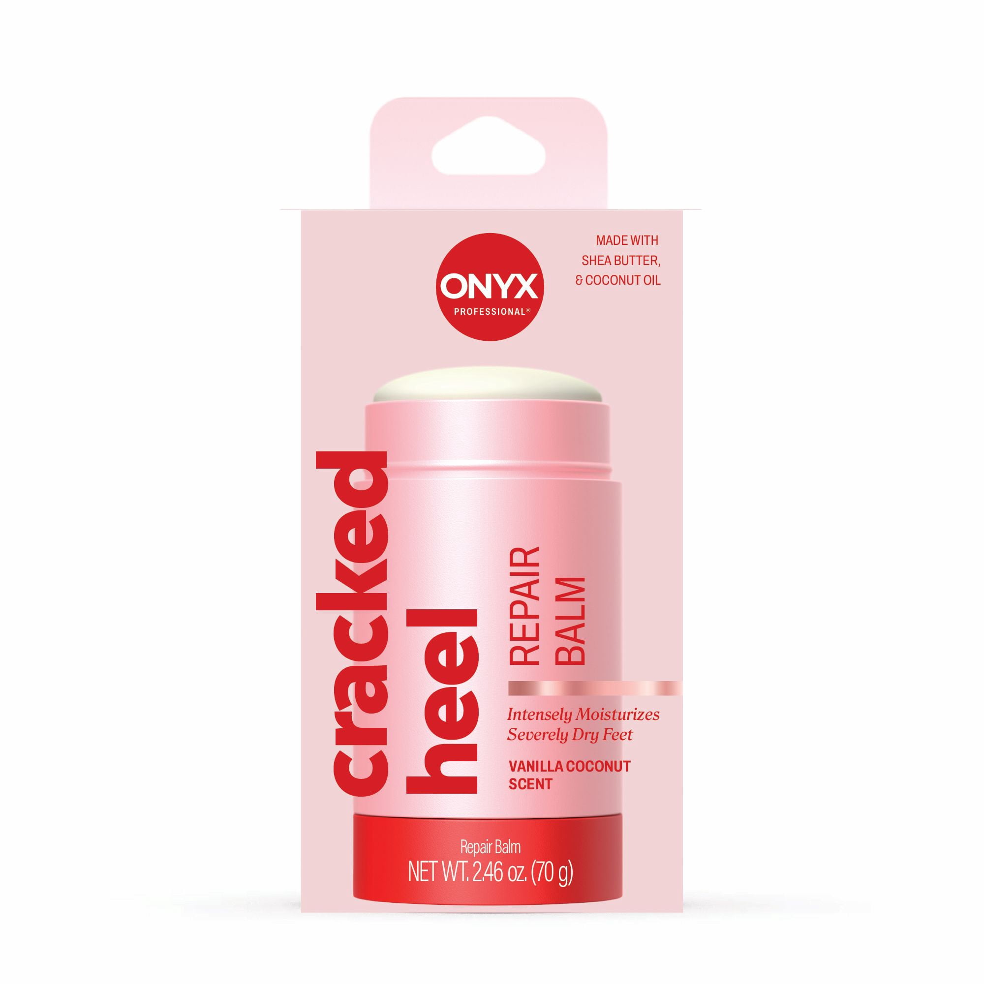 Onyx Professional Cracked Heel Repair Balm With Shea Butter Vanilla Coconut Scent 2.46 oz