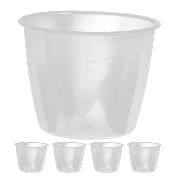 Shisuyan 5pcs Plastic Rice Cooker Measuring Cup Replacement Transparent Scale Measuring Cup For Kitchen Small Plastic Measuring Cup For Rice Flour And Dairy Container