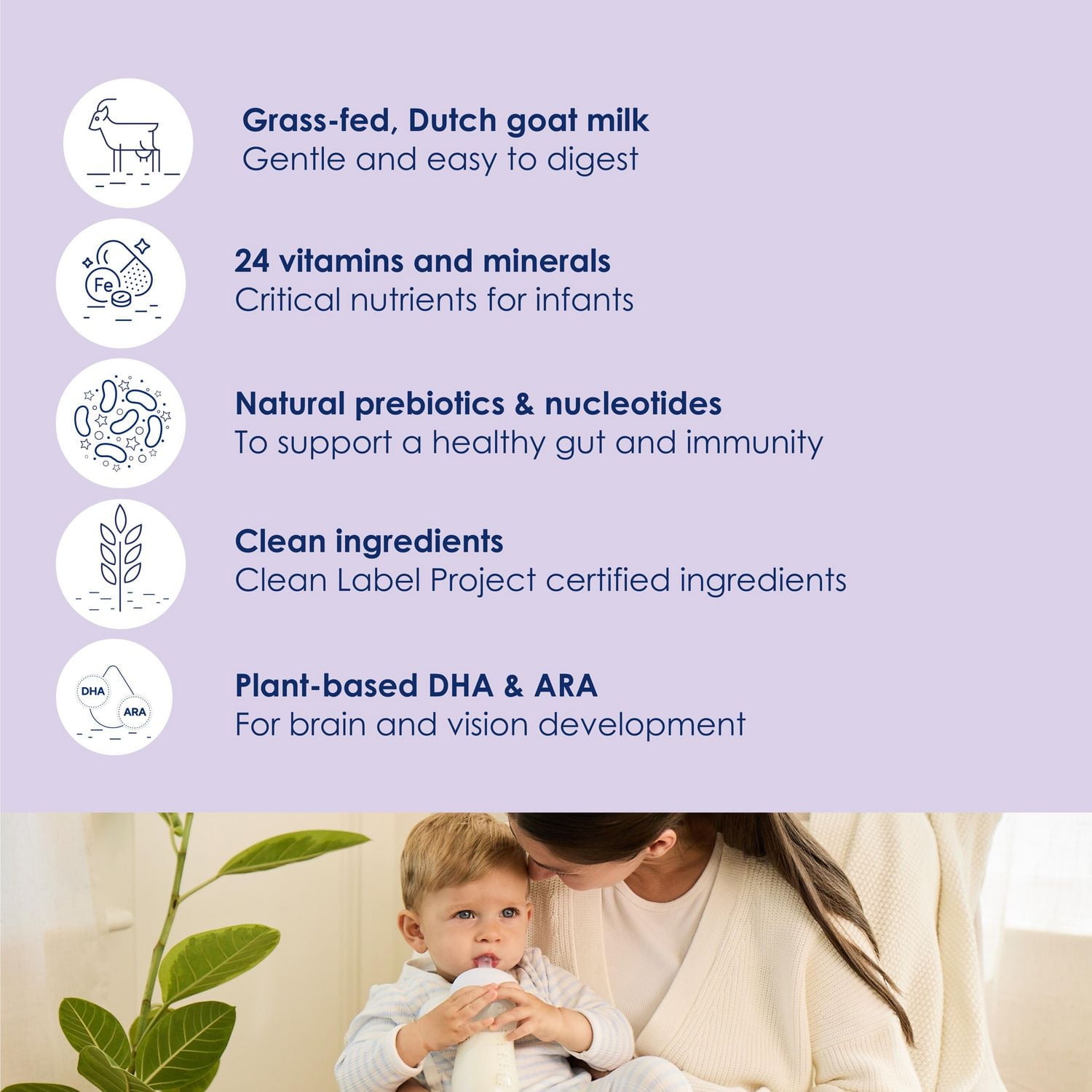 Lait Infantile 1er âge à Base De Lait De Chèvre Kabrita - Pour Bébés 0-6 Mois, 800 G, Doux Pour Le Ventre Et Nourrissant