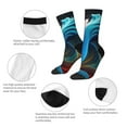 thumbnail image 3 of Daiia Vibrant Fluid Motion Art Print Crew Socks – Soft Breathable Long Socks for Men & Women, Moisture-Wicking & Comfortable Daily Wear Socks, One-Size Fits Most (US 5-11), 3 of 6