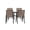 Brown, variant on Merrick Lane 5 Piece Outdoor Dining Table Set for 4 with Glass-Top Patio Table and 4 Stack Chairs with Flex Comfort Material in Brown