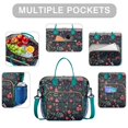 thumbnail image 2 of Pioneer Flower Floral Print Pattern Womens Lunch Box for Work,Insulated Large Lunch Bag for Tween and Teen,Loncheras Para Mujer,Leakproof Adult Lunch Bag for Work,Beach,Travel,Picnic,Camping, 2 of 7