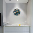 thumbnail image 5 of Yayeee Wall Clock Battery Operated 9.5" Silent Quartz Non-Ticking for Living Room Decor, Blue Oranges, 5 of 8