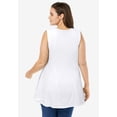 thumbnail image 2 of Woman Within Plus Size Sleeveless Fit-And-Flare Tunic Top, 2 of 4