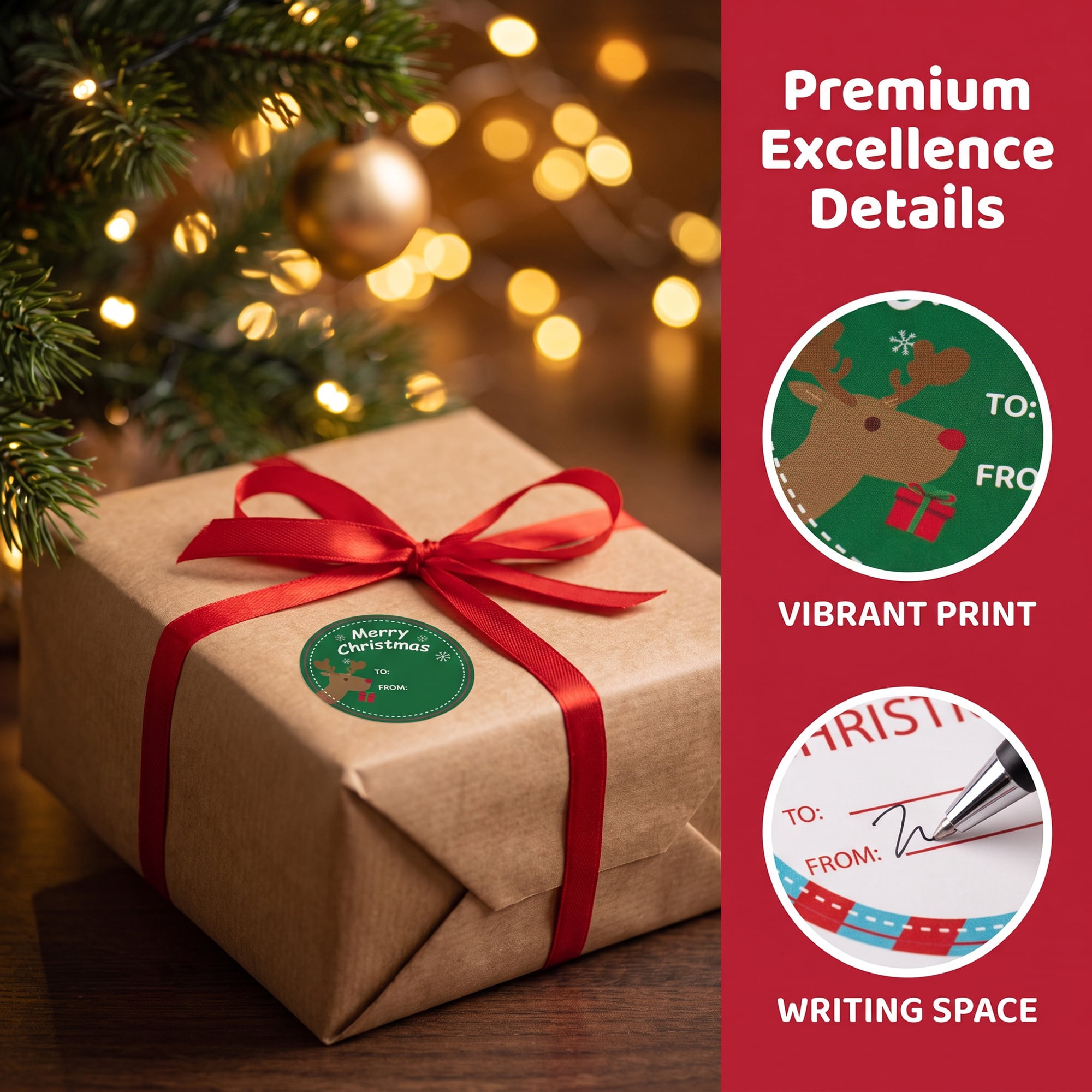 Unique Bargains Cartoon Christmas to from Gift Tags for Gifting 7.1" x 5.1" Circular